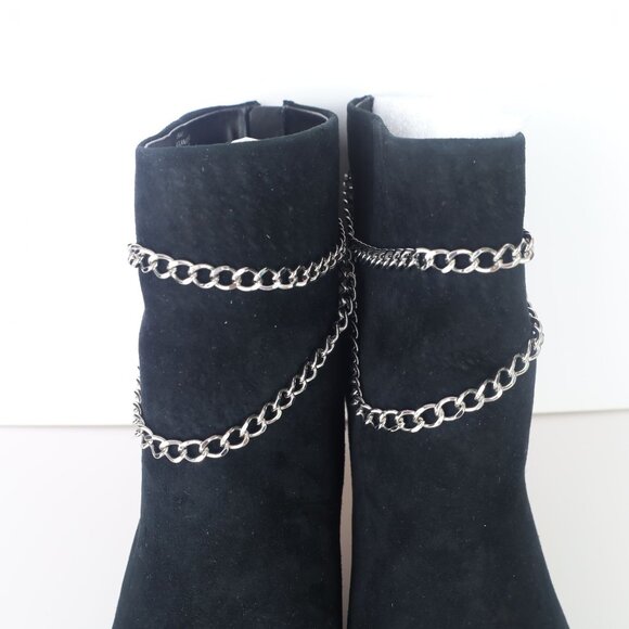 BCBGeneration Womens Midlan Suede Zipper Ankle Boots Black 10 Medium (B M)- 0054 - Picture 6 of 16